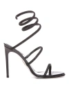 RENÉ CAOVILLA CLEO LEATHER SANDALS WITH GLADIATOR LACE