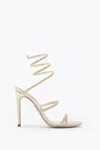 René Caovilla Cleo Lemon Yellow Sandal 105 In Yellow