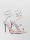 René Caovilla Cleo Metallic Calf Sandals