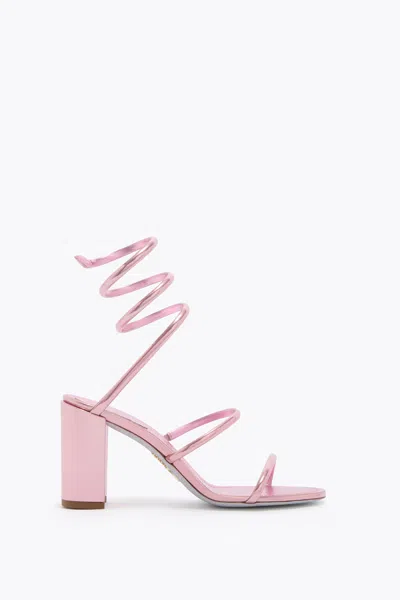 René Caovilla Cleo Metallic Pink Sandal 80