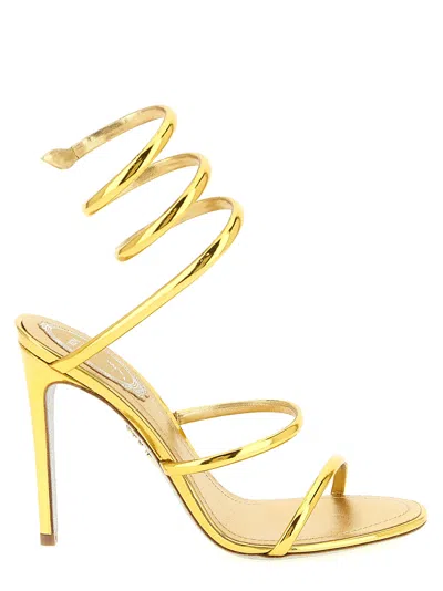 René Caovilla 'cleo Metallic' Sandals In Gold
