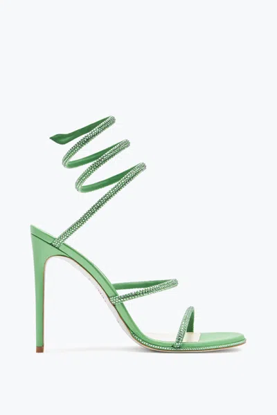 René Caovilla Cleo Mint Green Sandal With Crystals 105
