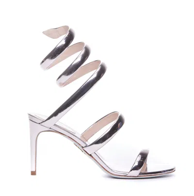 René Caovilla Cleo Mirror Pump Sandals In Pink