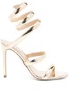 René Caovilla Coil Strappy 105mm Sandals In Golden