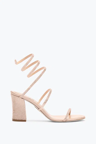 René Caovilla Cleo Nude Sandal With Soul Heel 80