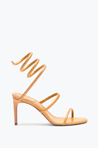 René Caovilla Cleo Ochre Ayers Leather Sandal 80