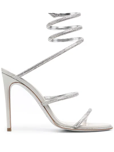 René Caovilla Cleo Open-toe Sandals In Grey