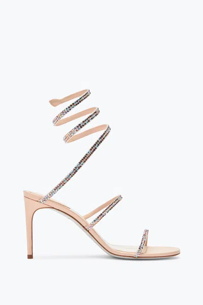 René Caovilla Cleo Pink And Multicolor Sandal 80