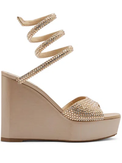 René Caovilla Cleo Platform Sandals In Neutrals