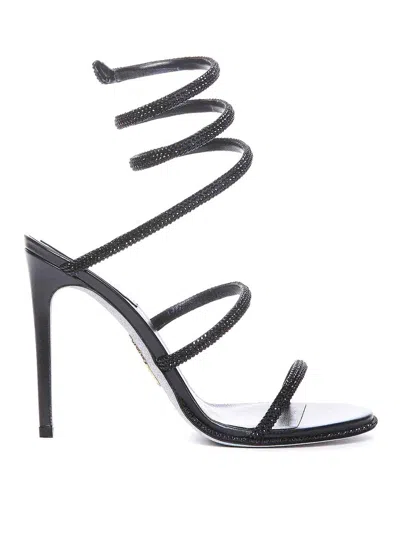 René Caovilla Cleo Pump Sandals In Black