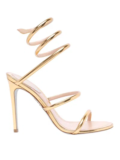René Caovilla Cleo Pump Sandals In Dorado