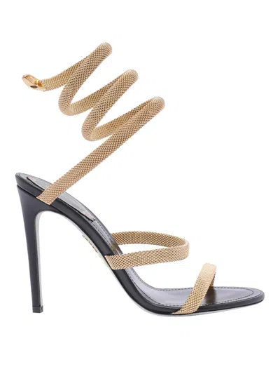 René Caovilla Sandals In Gold