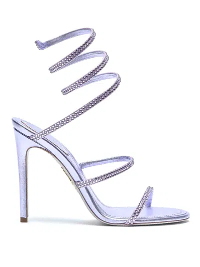 René Caovilla Cleo Pump Sandals In Purple