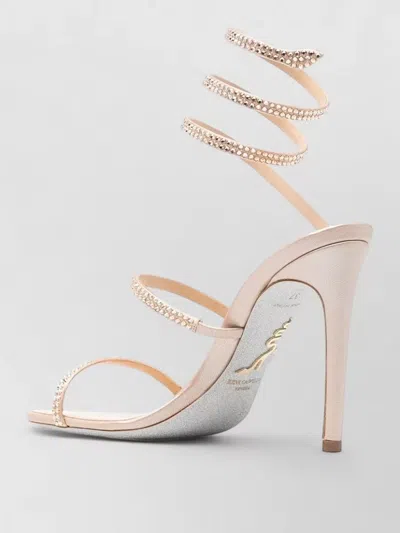 René Caovilla Cleo Pumps Embellished Straps Open Toe In Pink