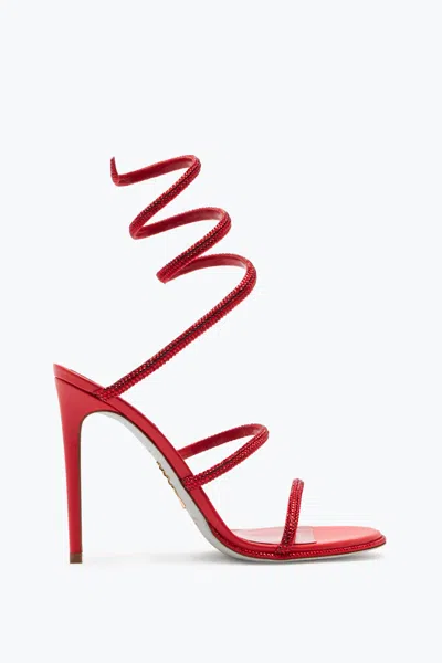 René Caovilla Cleo Red Sandal With Crystal 105