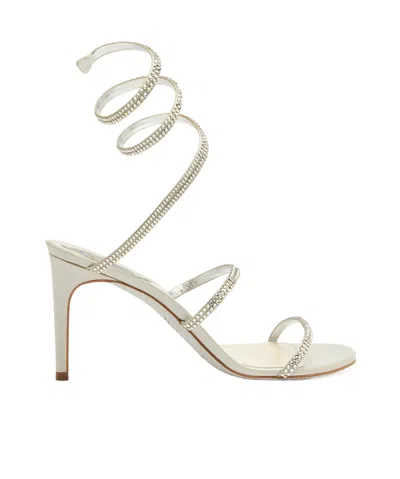 René Caovilla Cleo Wrap Sandals In White