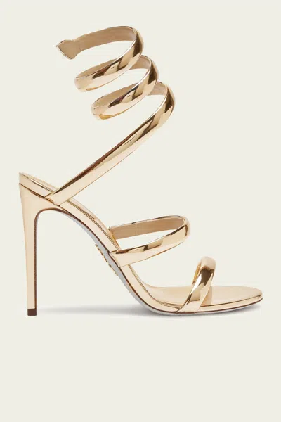 René Caovilla Cleo Sandal 105 In Gold