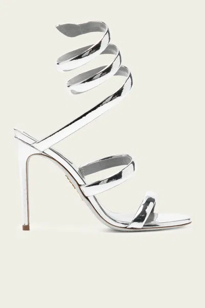 René Caovilla Cleo Sandal 105 In Silver In Metallic