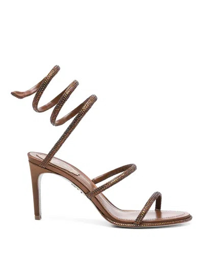 René Caovilla Cleo Sandal In Brown