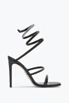 René Caovilla Cleo Sandal With Black And Silver Crystals 105