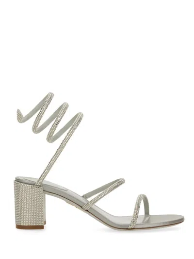 René Caovilla Cleo" Sandal With Crystals In Gray