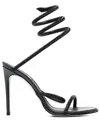 René Caovilla Black Cleo Crystal Embellished Sandals In Black