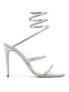 René Caovilla Womens Rene Caovilla Cleo Crystal-embellished Leather Heeled Sandals In Silver
