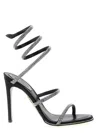 René Caovilla Strappy Leather Sandals Stiletto Heel