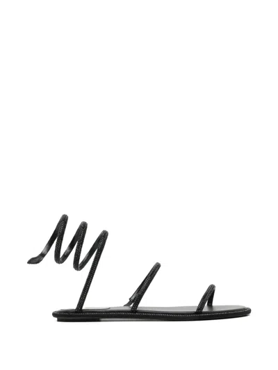 René Caovilla Cleo Sandals In Black