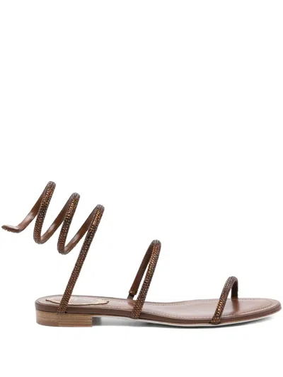 René Caovilla Cleo Sandals In Brown