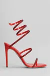 René Caovilla Rene Caovilla Cleo Crystal-embellished Sandals In Red