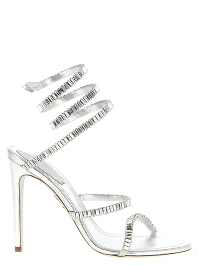 René Caovilla Cleo Spark Sandals In Silver