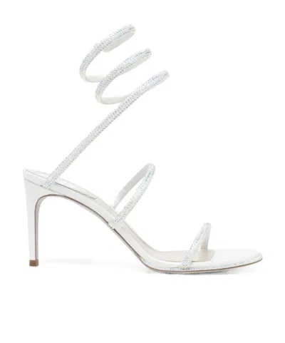 René Caovilla Cleo Spiral-embellished Sandals In White
