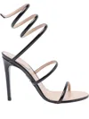 René Caovilla Cleo Spiral-wrap Patent-leather Sandals In Black