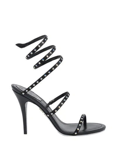 René Caovilla Cleo Star-details Sandals In Black