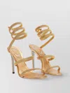 René Caovilla Cleo Stiletto Heel Sandals With Spiral Strap