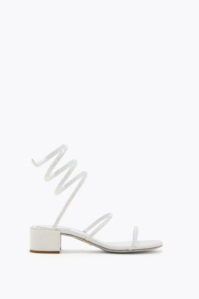 René Caovilla Cleo White Sandal 40