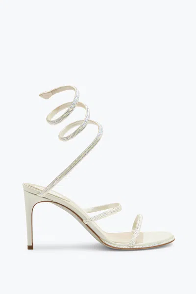 René Caovilla Cleo White Sandal 80