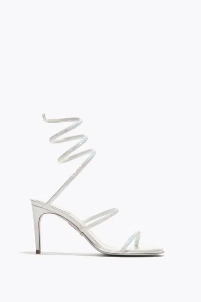 René Caovilla Cleo White Sandal 80