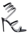 René Caovilla Rene Caovilla Woman Embellished Fabric Cleo Sandals In Black