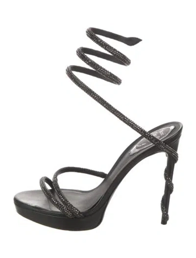 Pre-owned René Caovilla Crystal Crystal Embellishments Gladiator Sandals In Multi