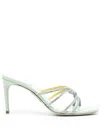 René Caovilla Crystal-embellished 90mm Leather Sandals In Green