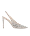 René Caovilla Crystal Embellished High Heels In Nude