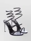 René Caovilla Crystal Embellished Leather Sandals In Black