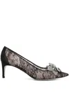 René Caovilla Crystal-embellished Pumps In 黑色