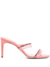 René Caovilla Crystal-embellished Sandals In 粉色