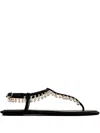 René Caovilla Crystal-embellished Sandals In Black