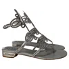 René Caovilla Crystal-embellished Sandals In Silver Leather In Silver