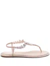 René Caovilla Flip-flops Sandals In Nude