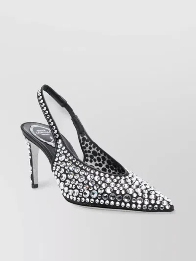RENÉ CAOVILLA CRYSTAL EMBELLISHED SLINGBACK PUMPS
